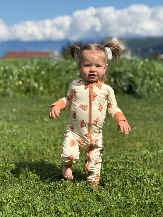 Cabrio-Strampler Teddybär