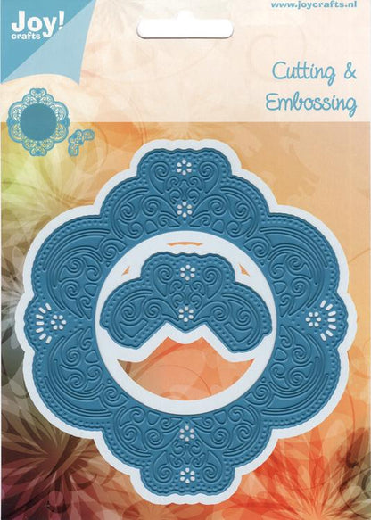 Joy Crafts - Cut & Emboss Die - Ornament With Carving & Flowers