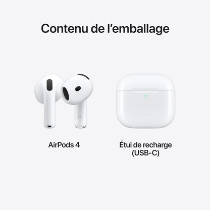 Apple AirPods 4 Wireless Earbuds, Bluetooth Headphones, Personalized Spatial Audio, Sweat- and Water-Resistant, USB-C Charging Case, H2 Chip, Up to 30 Hours of Battery Life 🍁 All In One Marketplace Canada