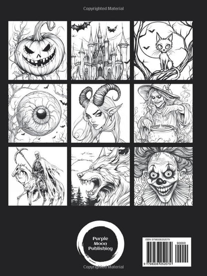 Halloween Coloring Book for Adults: Spooky Fun, Stress Relief and Creative Expression with Dark Fantasy and Gothic Art