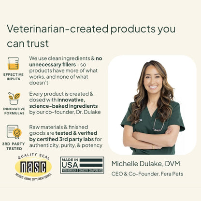 Fera Pets Probiotics for Dogs & Cats with Prebiotics - USDA Organic - Gut Health Powder Supplement with 12 Strains and 5 Billion CFUs - Supports Immunity, Energy and Skin & Coat - 60 Scoops 🍁 All In One Marketplace Canada