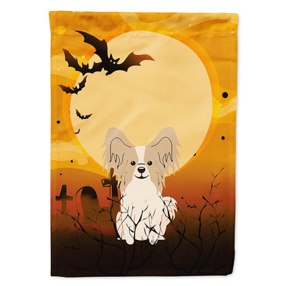 Caroline's Treasures BB4343CHF Halloween Papillon Sable White Flag Canvas House Size, Large, Multicolor