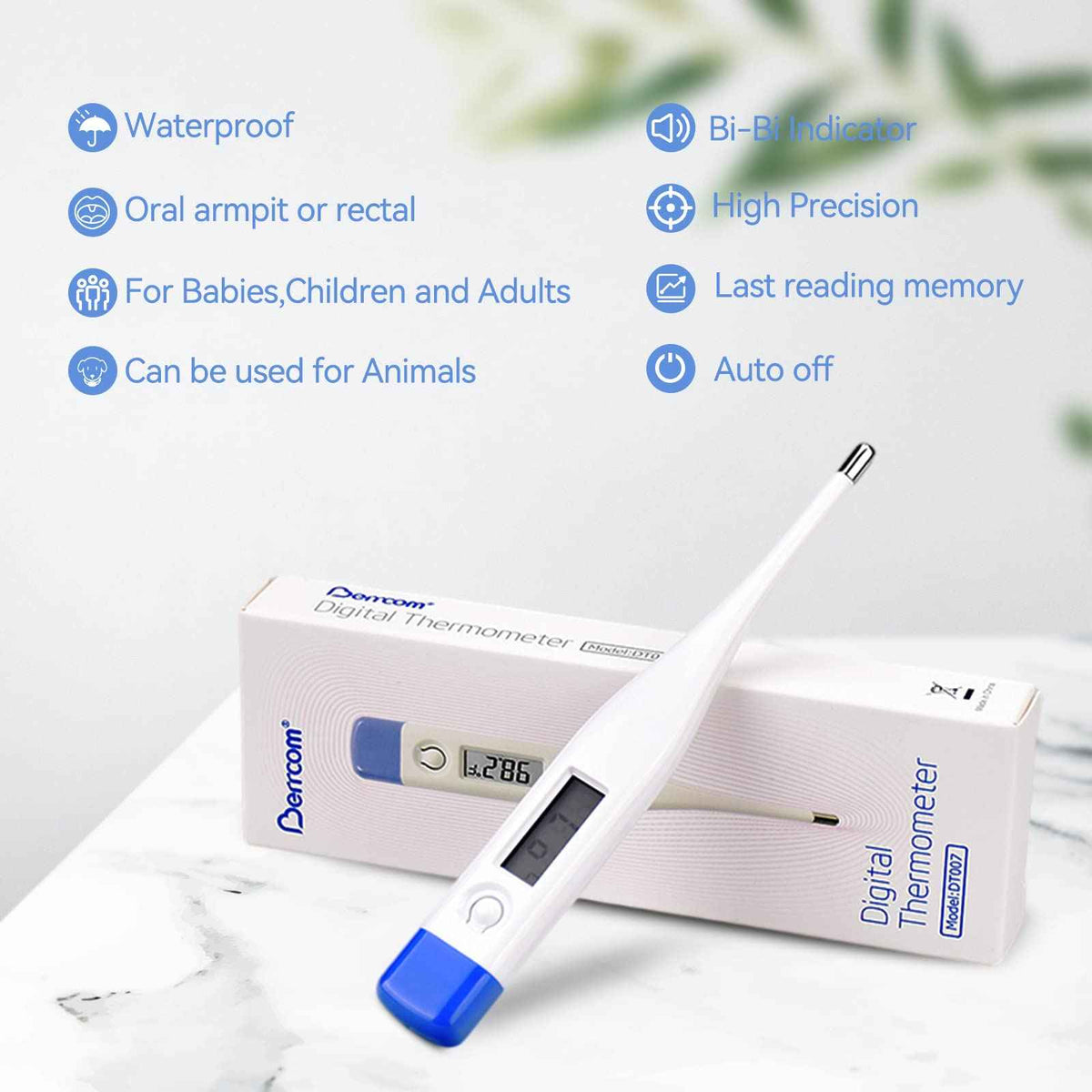 Berrcom Digital Thermometer for Adults and Kids, Oral and Underarm Thermometer for Fever with 30 Seconds Fast Reading, C/F Switchable Rectal Thermometer for Babies 🍁 All In One Marketplace Canada