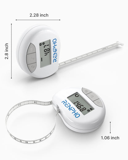 Smart Tape Measure RENPHO Bluetooth Measuring Tapes for Body Measurement Muscle Gain Fitness Bodybuilding Retractable Circumferences Inches & cm 🍁 All In One Marketplace Canada