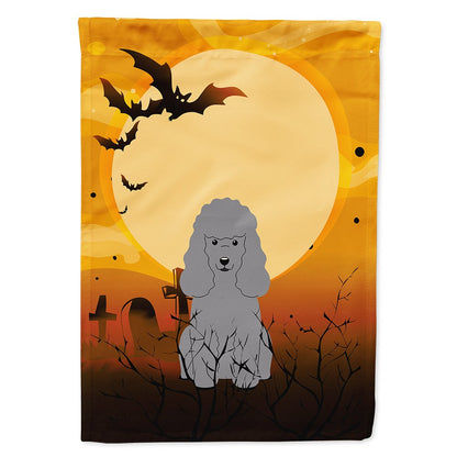 Caroline's Treasures BB4334CHF Halloween Poodle Silver Flag Canvas House Size, Large, Multicolor