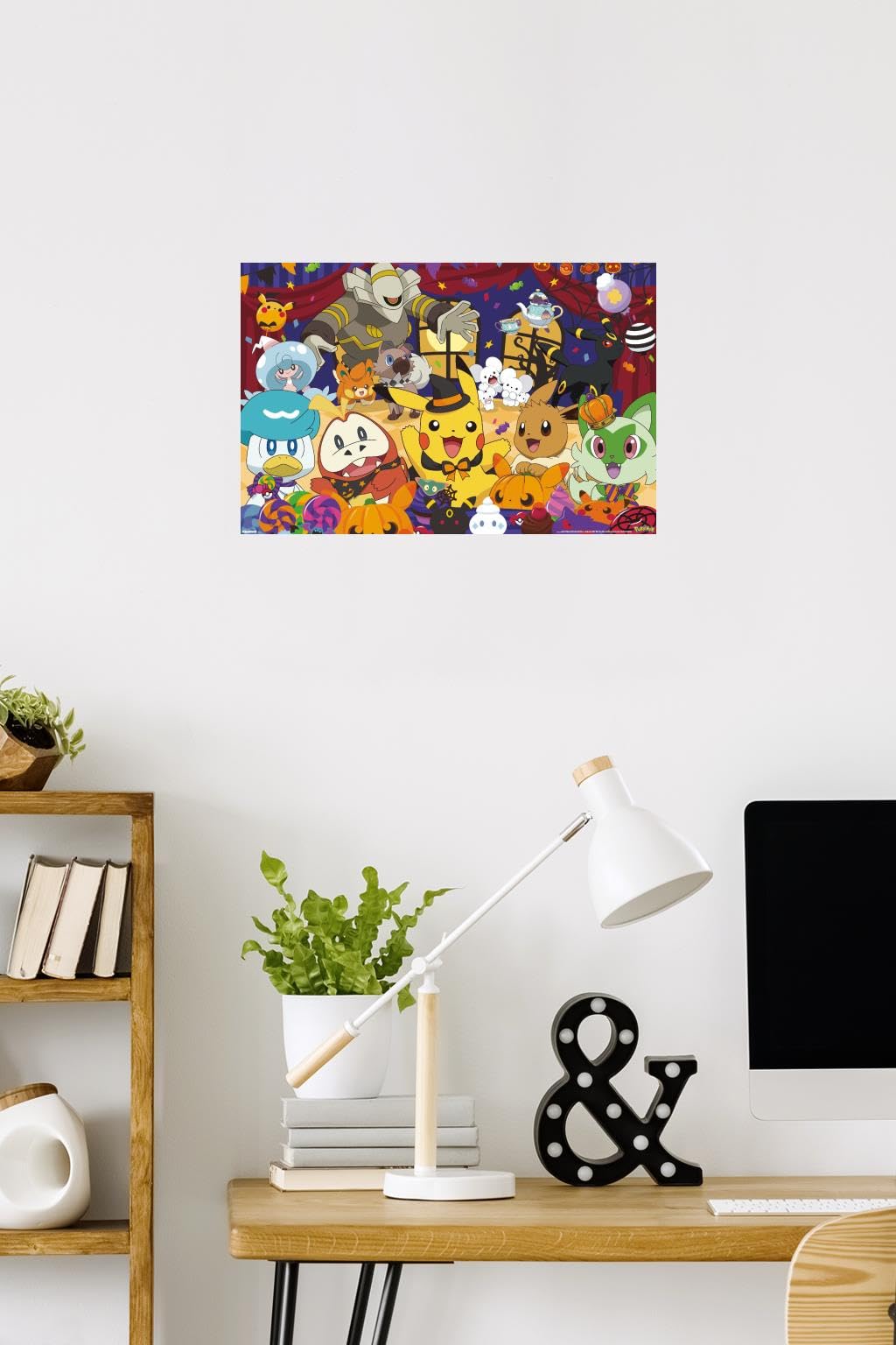 Pokémon: Halloween Party- Group Wall Poster, 22.4L" x 14.7W", Premium Unframed Version