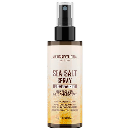 Viking Revolution Sea Salt Hair Spray for Men - Coconut - 260ml - Texturizing With Kelp, Aloe Vera & Red Algae Extract - Adds Volume & Texture for Beach Hair 🍁 All In One Marketplace Canada