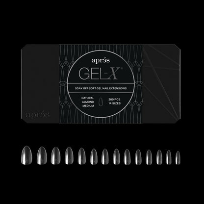 APRÉS Gel-X® Almond Box of Nail Tips | 280 Soft Gel Nail Tips, 14 Sizes 00-9 | Half-sizes Included (Natural Almond Medium, 280 Count) 🍁 All In One Marketplace Canada