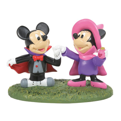 Department 56 Disney Village Halloween Accessories Mickey and Minnie Mouse Costume Fun Figurine, 2.375 Inch, Multicolor
