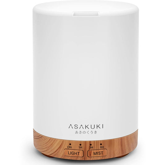 ASAKUKI 300ml Essential Oil Diffuser, Ultrasonic Aroma Diffuser for Essential Oils, Scent Diffuser, Fragrant Humidifier, 3 Timers and Auto-Off, 7 LED Light Colors for Home Office 🍁 All In One Marketplace Canada