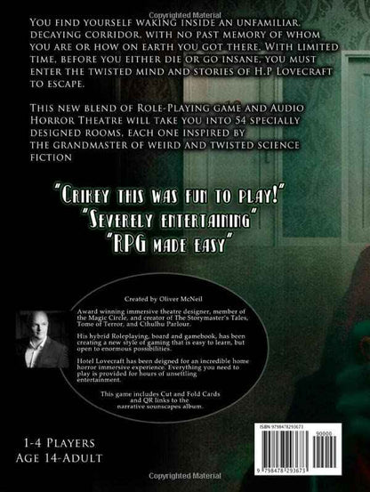 Cthulhu Parlour's: Hotel Lovecraft: Audio Horror Gamebook. Solo or 2-4 Players. Not just for Halloween easy RGP for ages 12 to adults