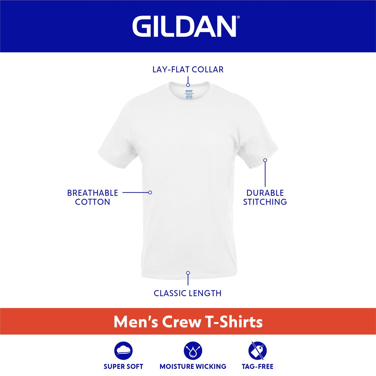 Gildan Men's Crew T-Shirts, Multipack, Style G1100, Black/Sport Grey/Military Green (5-Pack), Large 🍁 All In One Marketplace Canada