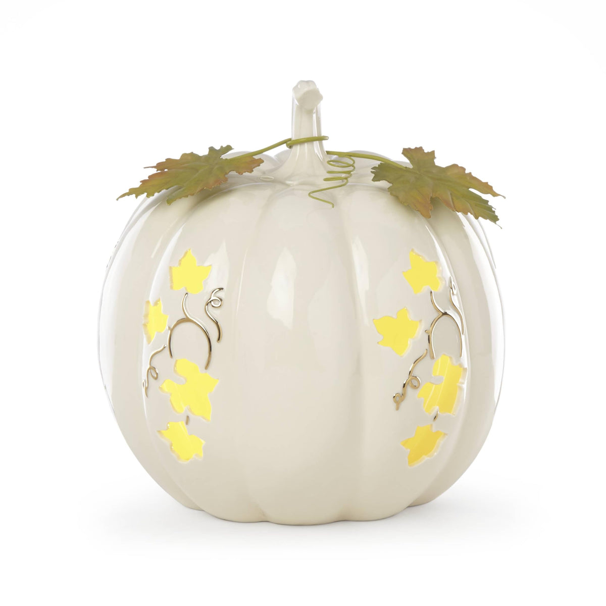 Lenox 883397 Lighted Pumpkin Medium Centerpiece, Halloween