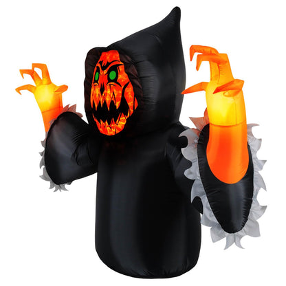 Occasions Halloween 7 Foot Inflatable Pumpkin Reaper with Swirling Lights