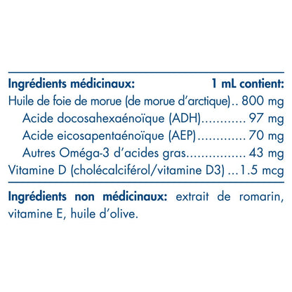 Nordic Naturals Baby's DHA Liquid - Omegas From Arctic Cod Liver Oil with Vitamin D3, Safe and Effective for Babies, 60 mL 🍁 All In One Marketplace Canada