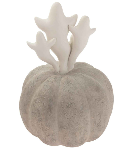 Boston International Halloween Figurine Tabletop Mantel Shelf Fall Autumn Decorations for Home, 7" x 10", Ghost & Jack-O-Lantern
