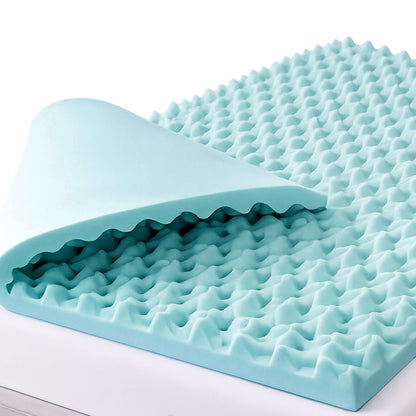 DMI Foam Mattress Topper, Egg Crate Foam Pad, Mattress Pad and Bed Topper for Support, Air Circulation, Pressure Relief and Weight Distribution, Twin Size Mattress, 33 x 72 x 2,Blue 🍁 All In One Marketplace Canada