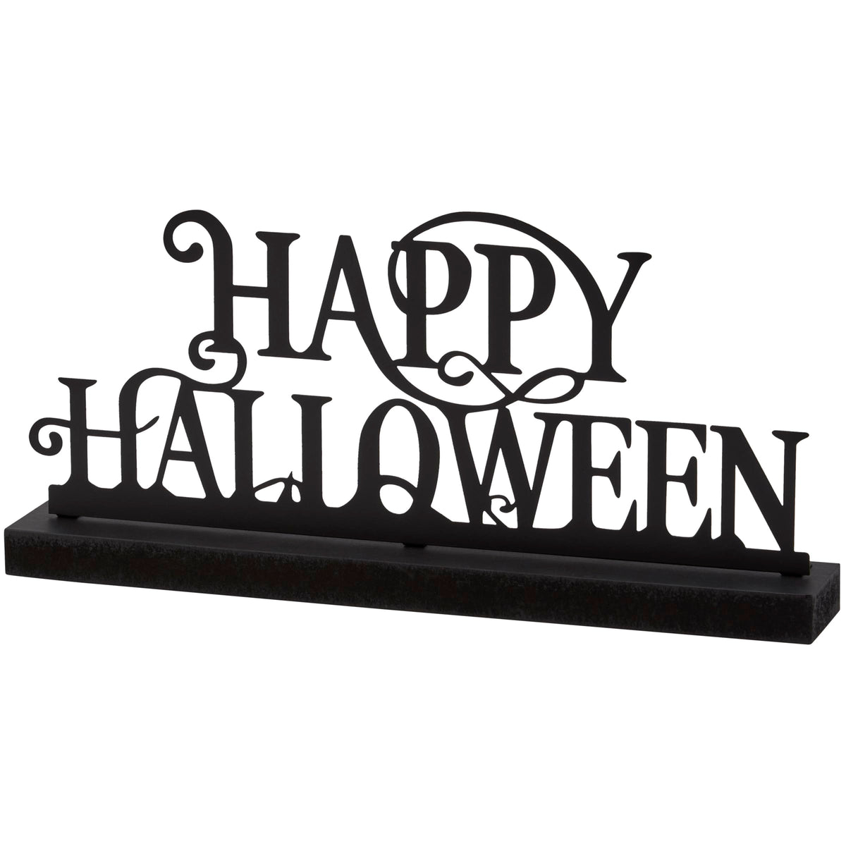 Primitives by Kathy Happy Halloween Sitter - Metal 'Happy Halloween' Sentiment on Black Wood Base