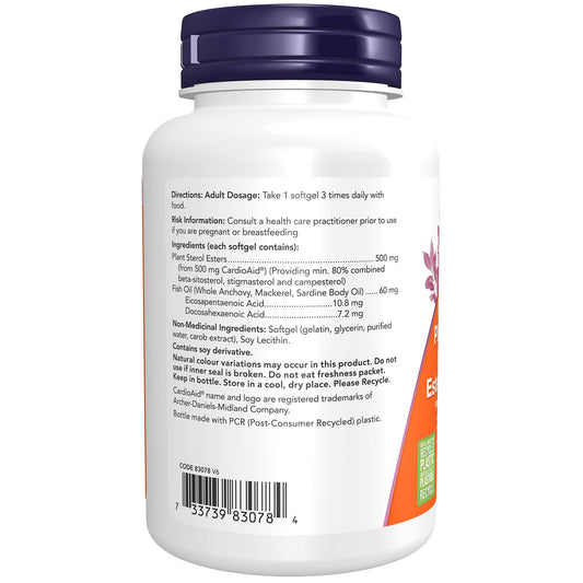 NOW Supplements, Beta-Sitosterol Plant Sterols with CardioAid-S Plant Sterol Esters and Added Fish Oil, 90 Softgels 🍁 All In One Marketplace Canada