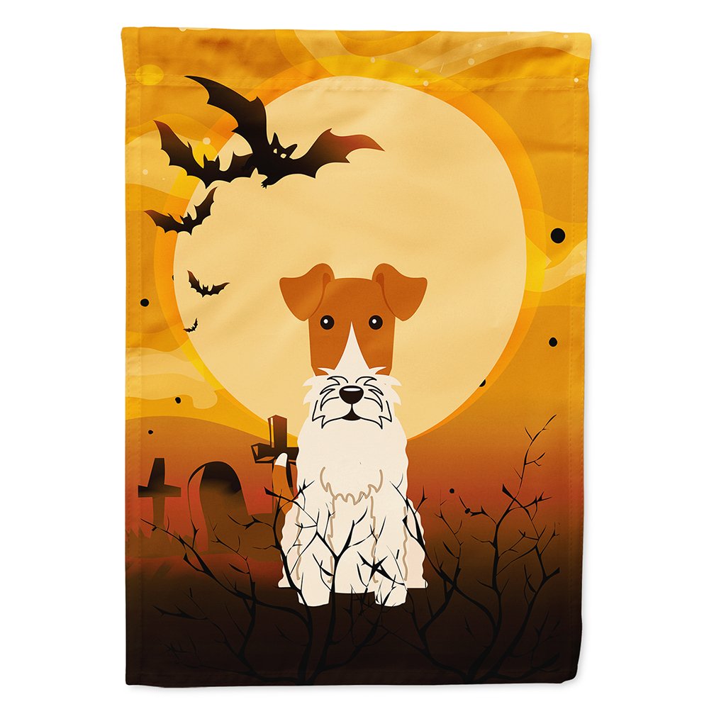 Caroline's Treasures BB4367CHF Halloween Wire Fox Terrier Flag Canvas House Size, Large, Multicolor