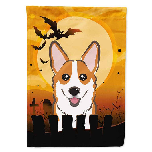 Caroline's Treasures BB1812CHF Halloween Red Corgi Flag Canvas House Size, Large, Multicolor