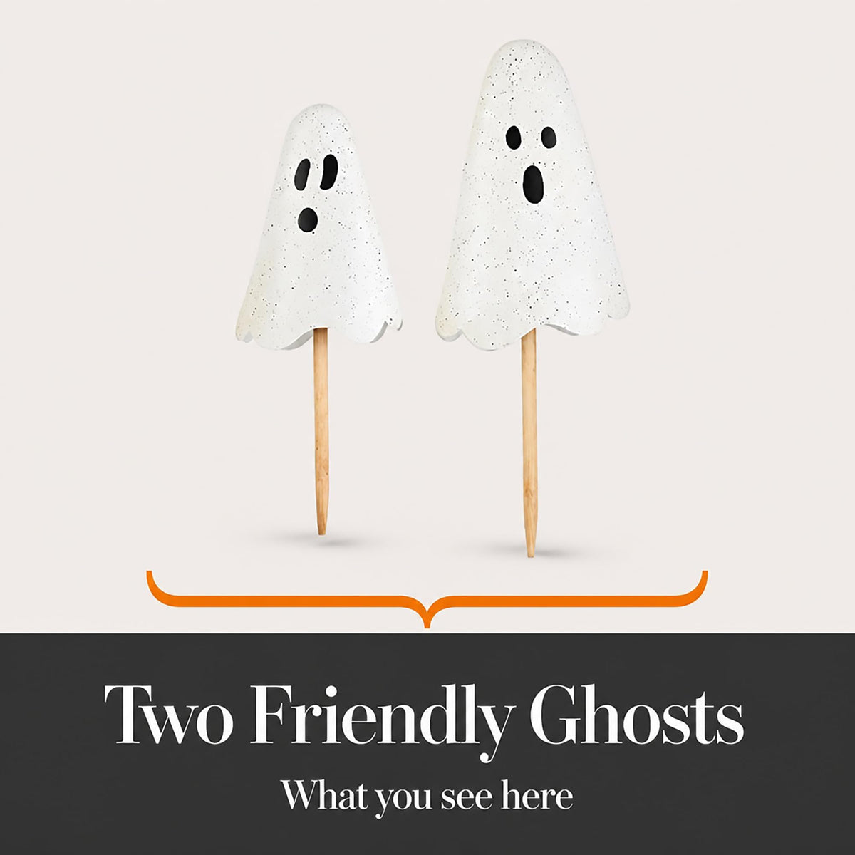 Mud Pie Halloween Metal Ghost Yard Signs, 24", 20"