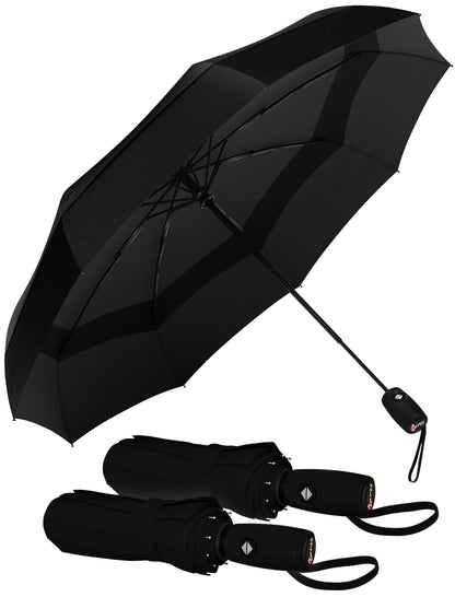 Repel Windproof Travel Umbrella - Compact & Withstands Winds up to 100MPH, Strongest Premium Auto Folding Umbrella for Rain and Sun - Durable, Light & Portable for Women & Men, Fits Backpack & Cars 🍁 All In One Marketplace Canada