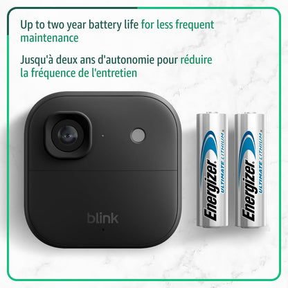 Blink Outdoor 2K+ (newest model) — Wireless smart security camera, 2K video resolution, enhanced audio, two-year battery. Sync Module Core included — 1 camera system (Black) 🍁 All In One Marketplace Canada