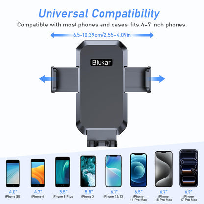 Blukar Phone Holder Car, Air Vent Car Phone Mount with Upgraded Ultra Stable Hook Clip, 360° Rotation, One Button Release Cellphone Holder for iPhone, Google, Galaxy and All Mobile Phones 🍁 All In One Marketplace Canada