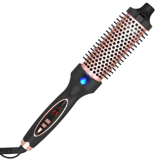 Hywestger Curling Iron Thermal Brush 1.5 Inch Global Voltage Travel-Friendly with Digital Display Temperature Ceramic Tourmaline Ionic Quick Heated Round Bush Suitable for Medium and Long Hair 🍁 All In One Marketplace Canada