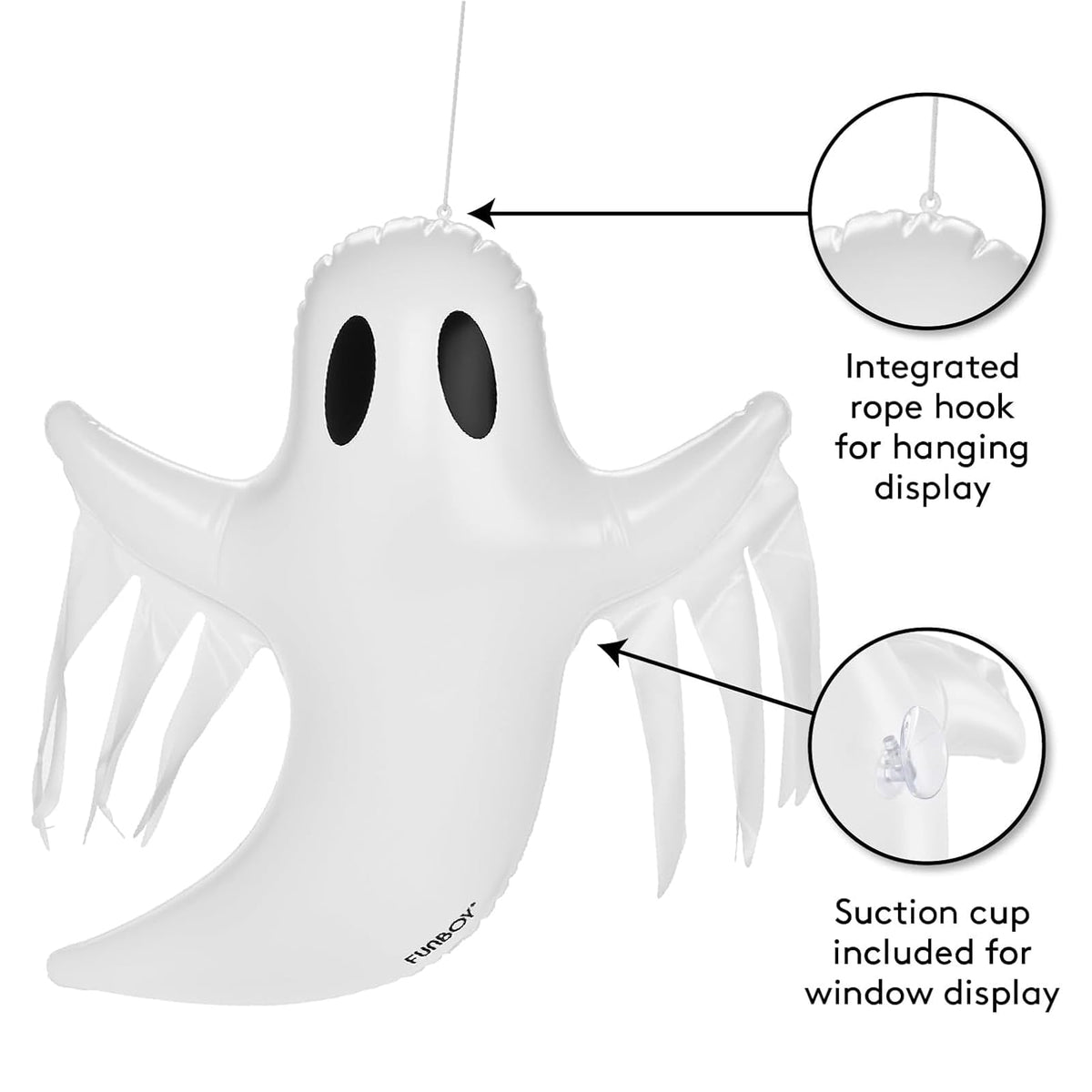 FUNBOY Hanging Ghost Halloween Decorations, Outdoor Décor, 3 Pack