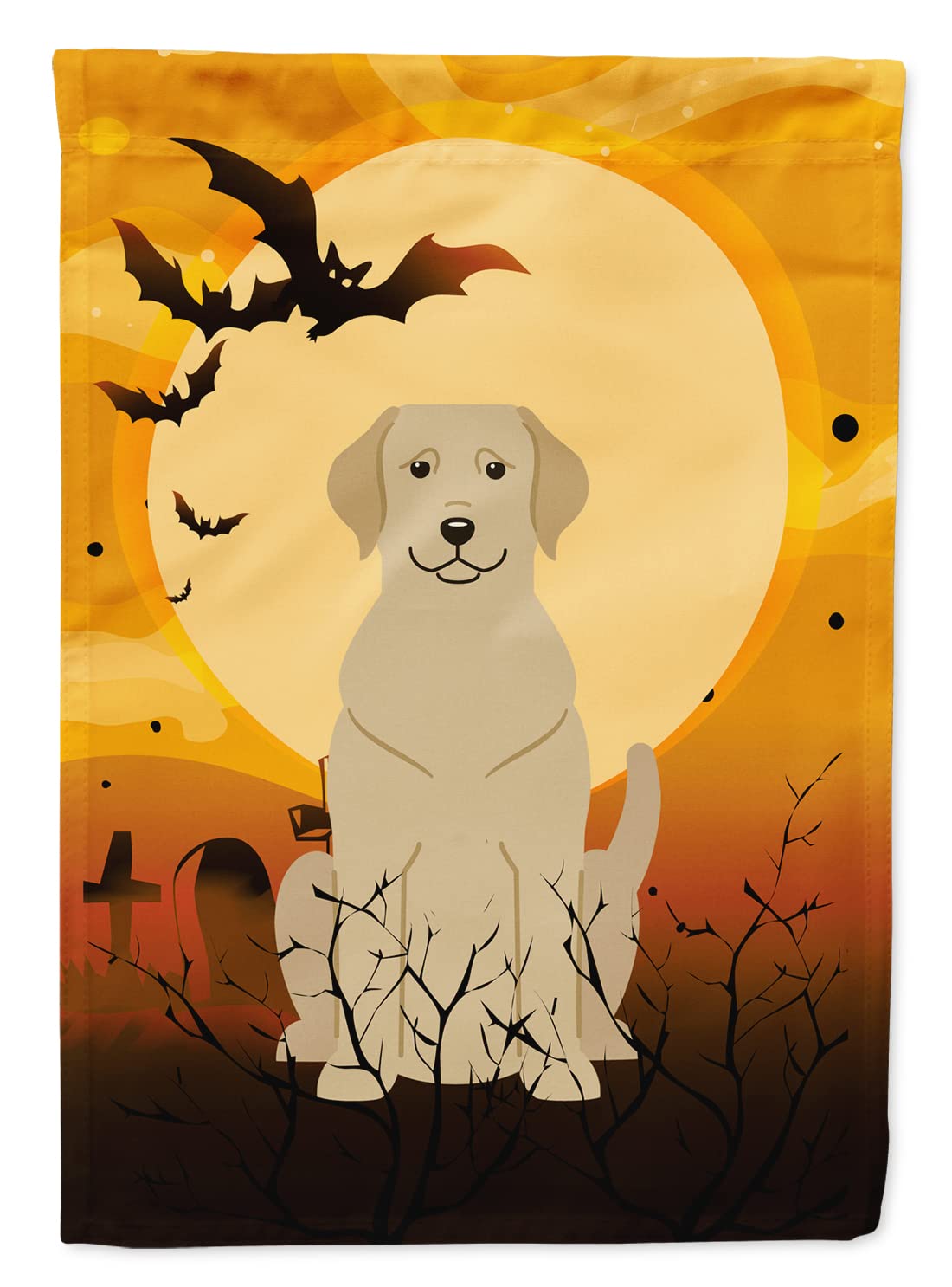 Caroline's Treasures BB4321CHF Halloween Yellow Labrador Flag Canvas House Size, Large, Multicolor