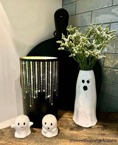 Mud Pie Ghost Vase, Medium Halloween Flower Vase for Fall Home Decor