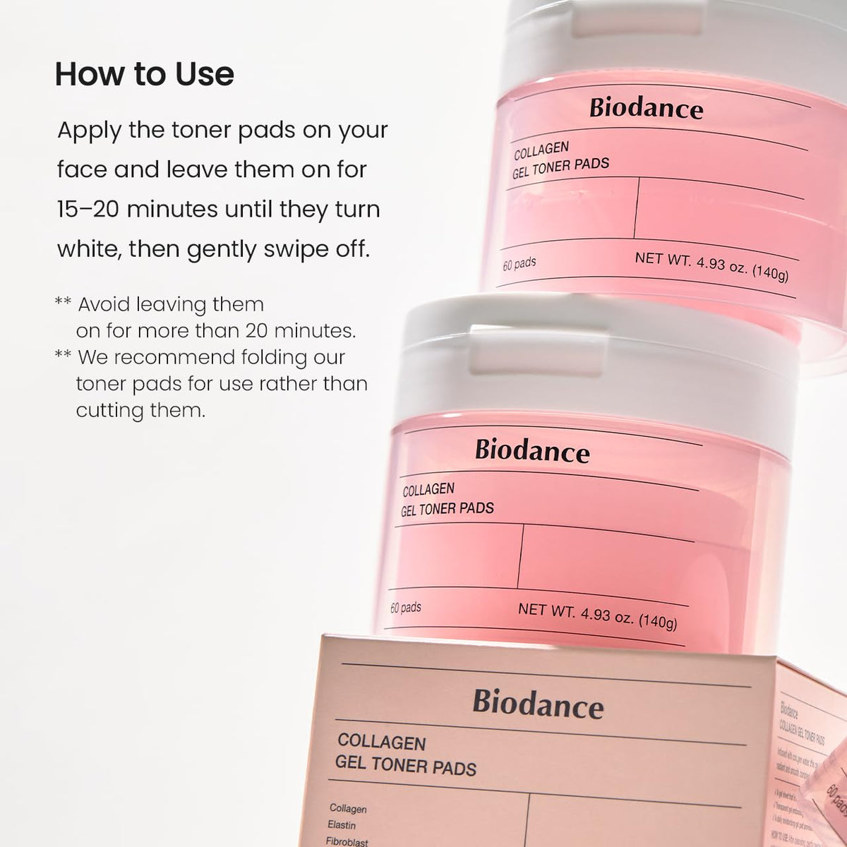 Biodance Collagen Gel Toner Pads | Pore Perfecting, Improving Elasticity, Korean Toner Pads for Sensitive Skin | 4.93 fl.oz.(140g), 60Pads 🍁 All In One Marketplace Canada