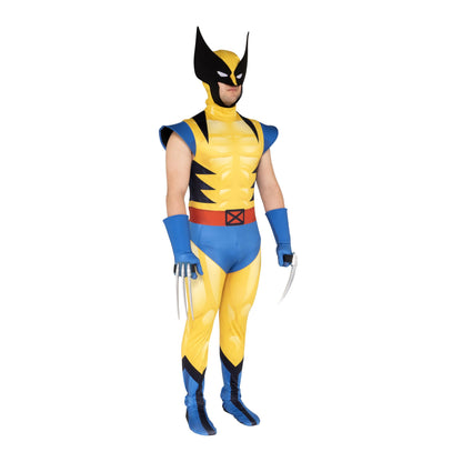 MARVEL Wolverine Official Adult Deluxe Zentai Halloween Costume - (L)