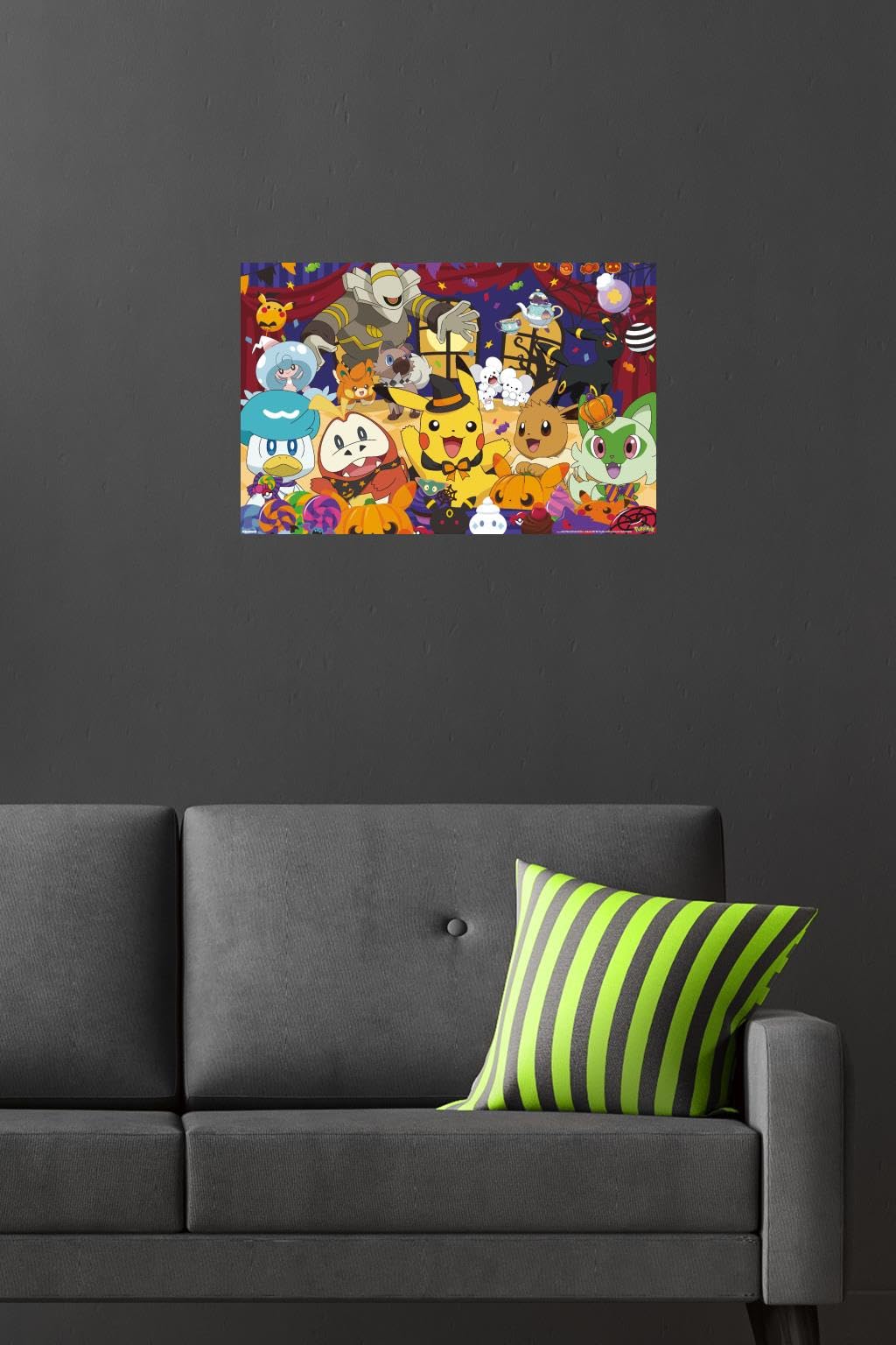 Pokémon: Halloween Party- Group Wall Poster, 22.4L" x 14.7W", Premium Unframed Version