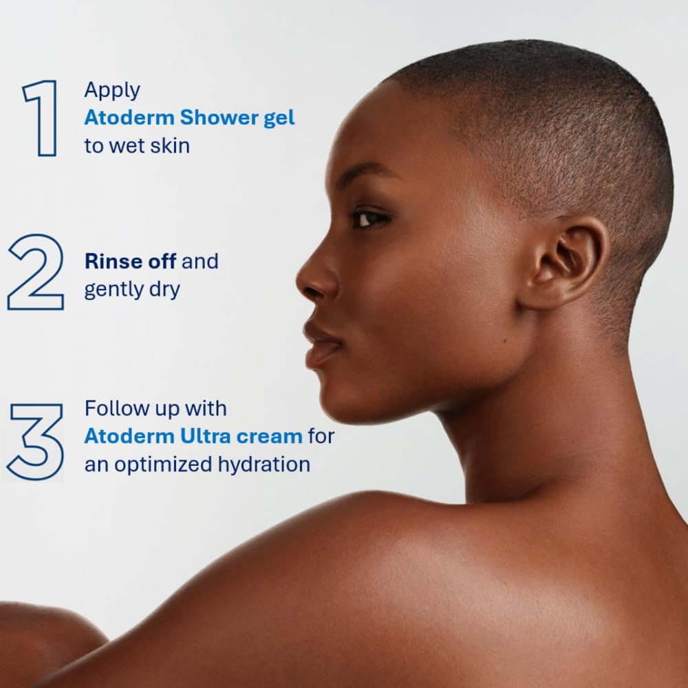 Bioderma Atoderm Hydrating Shower Gel, Moisturizing Face and Body Cleanser, Body Wash for Normal to Dry Sensitive Skin, 1L 🍁 All In One Marketplace Canada