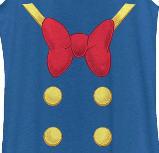 Disney Women's Mickey and Friends Halloween Donald Duck Costume Juniors Tri Blend Tank, Royal Blue Heather, Medium