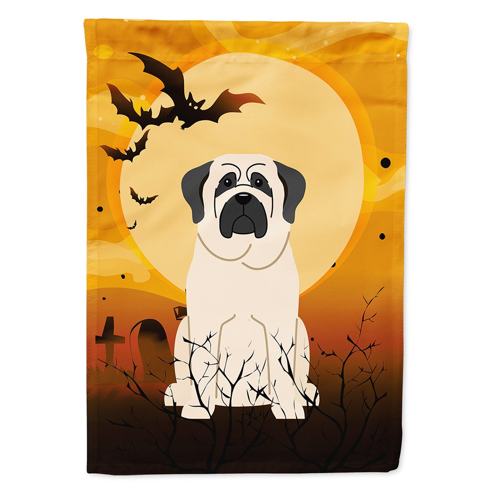 Caroline's Treasures BB4283CHF Halloween Mastiff White Canvas House Size Flag, Large, Multicolor