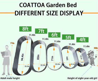 COATTOA Galvanized Raised Garden Bed, Raised Garden Boxes, 2 Pcs 6×3×1ft Outdoor Galvanized Planter Box, Garden Stock Tank Outdoor with Metal Plant Stakes, Garden Beds for Vegetables Planting 🍁 All In One Marketplace Canada