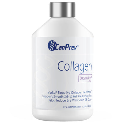CanPrev Collagen Beauty Liquid, 500ml 50-Day Supply - Skin Smoothness & Elasticity in 28 Days - Free from Dairy, GMO and Gluten - Features Verisol Bioactive Collagen Peptides for Radiance and Support 🍁 All In One Marketplace Canada