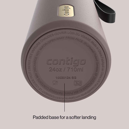 Contigo SnapSeal 24 oz Water Bottle w/Carry Strap & Reusable Straw | Vacuum-Insulated Stainless Steel for Hot & Cold Drinks | Spill-Proof Lid | BPA & Lead-Free | Dishwasher Safe 🍁 All In One Marketplace Canada