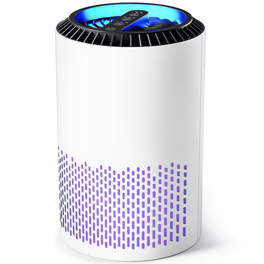 Air Purifiers for Bedroom Home, H13 True HEPA Filter Cleaner with Fragrance Sponge Covers up to 386 Sq Ft, for 99.97% Smoke, Dust, Odors, Pollen, Pet Dander, Office Desktop Small Room, MJH001A White 🍁 All In One Marketplace Canada