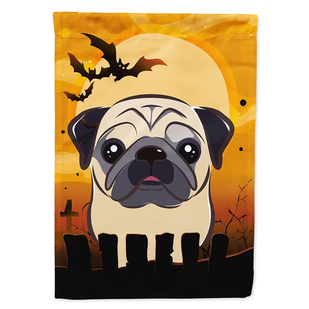 Caroline's Treasures BB1820CHF Halloween Fawn Pug Canvas House Size Flag, Multicolor, Large