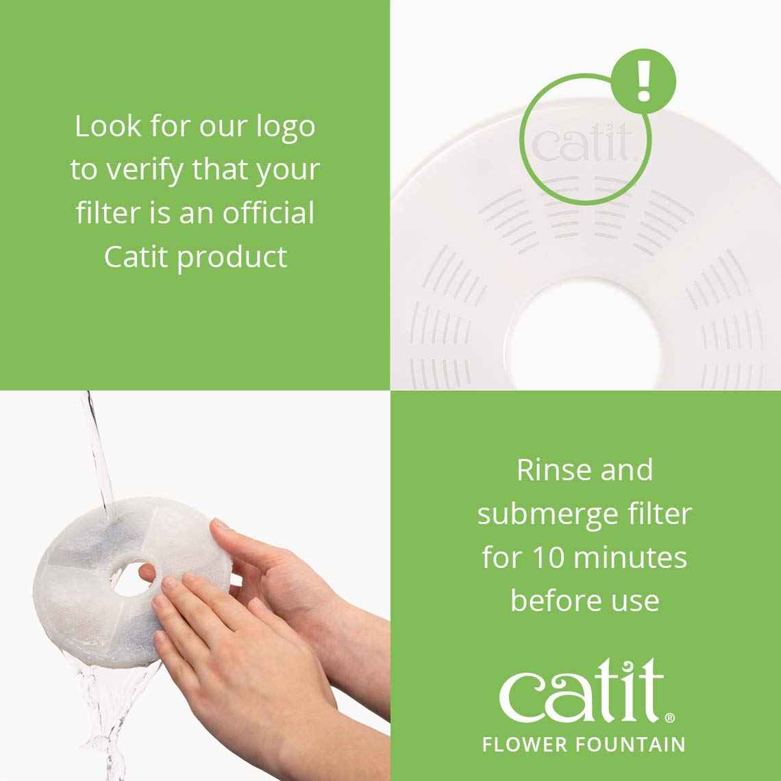 Catit Senses 2.0 Flower Fountain, 3 L Cat Water Fountain, Green 🍁 All In One Marketplace Canada