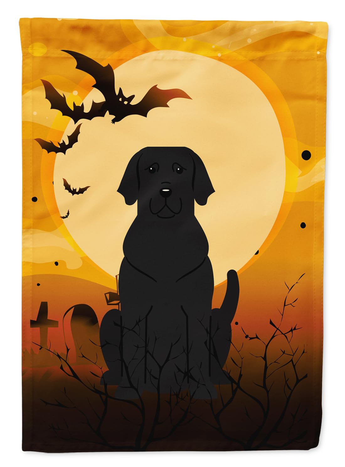 Caroline's Treasures BB4323GF Halloween Black Labrador Flag Garden Size, Small, Multicolor