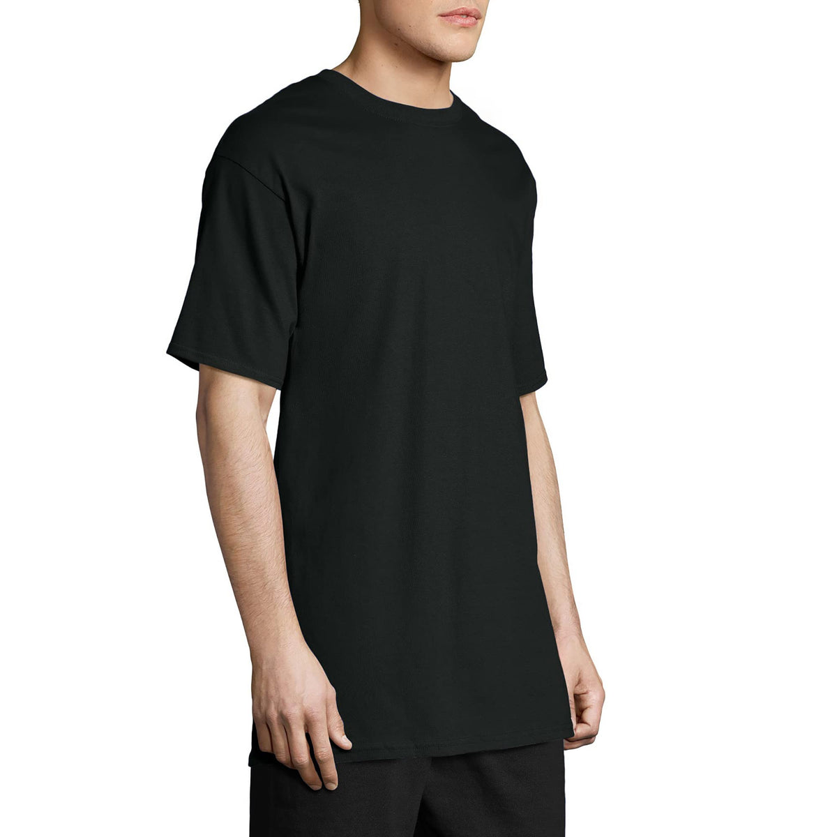 Hanes Size Men's Beefy Short Sleeve Tee Value Pack (2-Pack), Black, Large/Tall 🍁 All In One Marketplace Canada