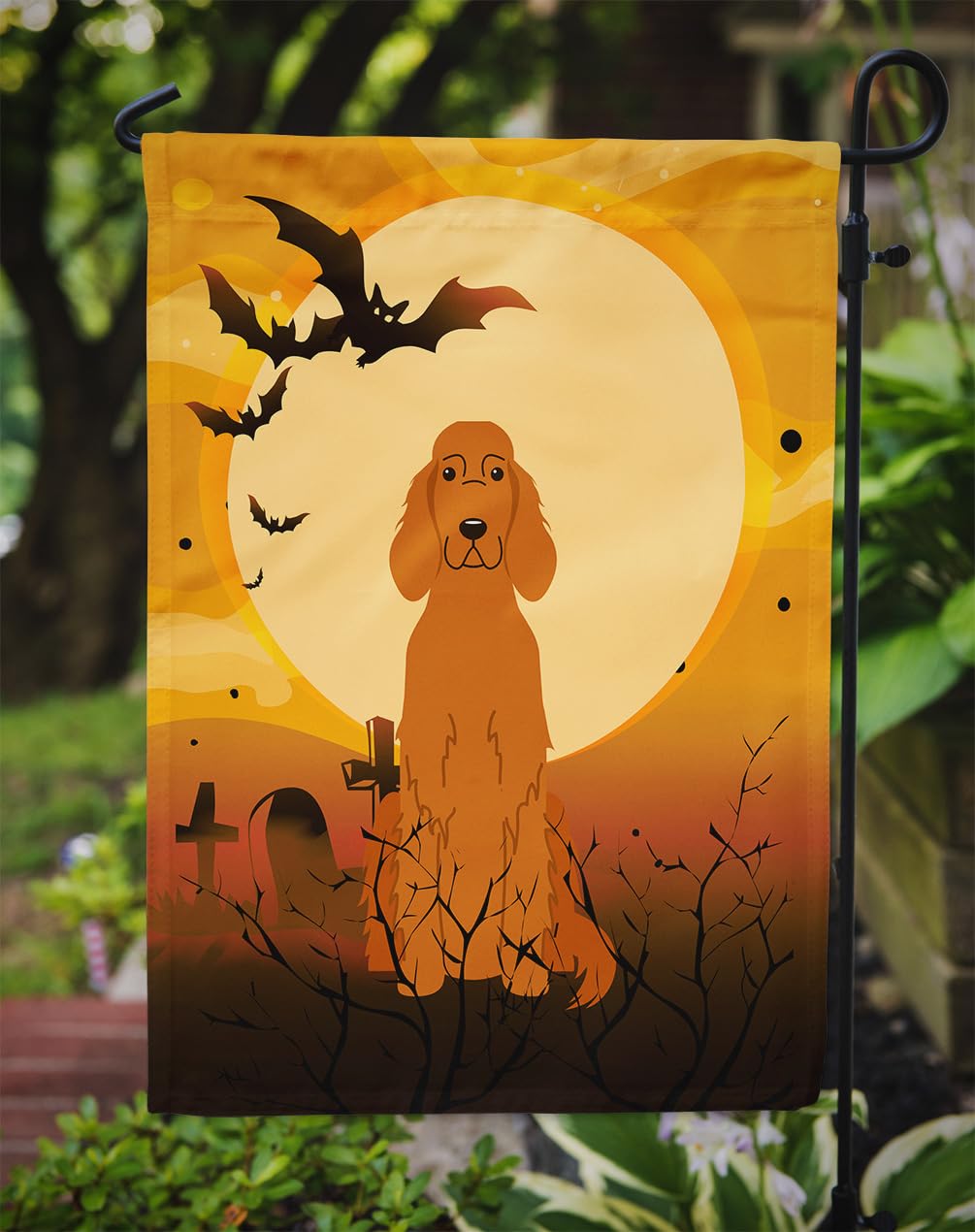 Caroline's Treasures BB4330GF Halloween Irish Setter Flag Garden Size, Small, Multicolor