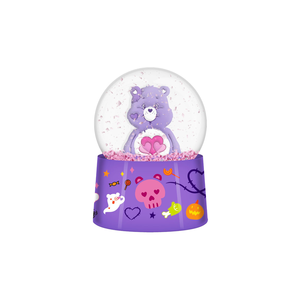 Silver Buffalo Care Bears Halloween Harmony Bear, Light Up Snow Globe, 45mm