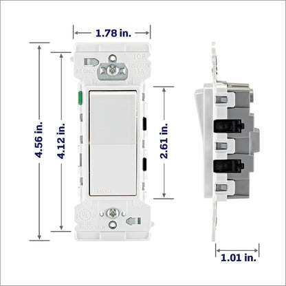 Leviton 10-Pack Lever Edge 15 Amp Single Pole Decora Switch, E5601-0MW, White 🍁 All In One Marketplace Canada